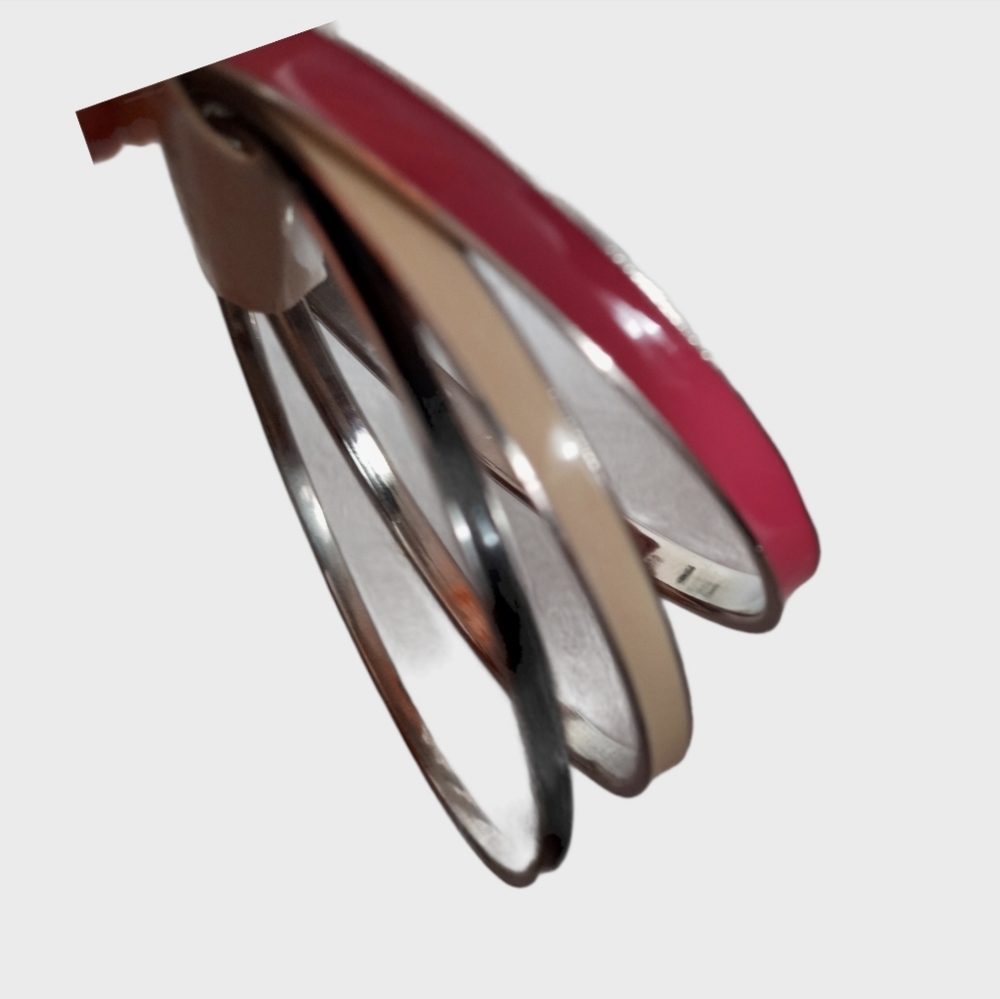 3 Pieces Bracelet Set Pink/Black/Beige